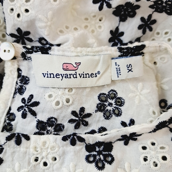 Vineyard Vines‎ Autumn Eyelet Ruffle Sleeve Floral Top - Picture 8 of 12